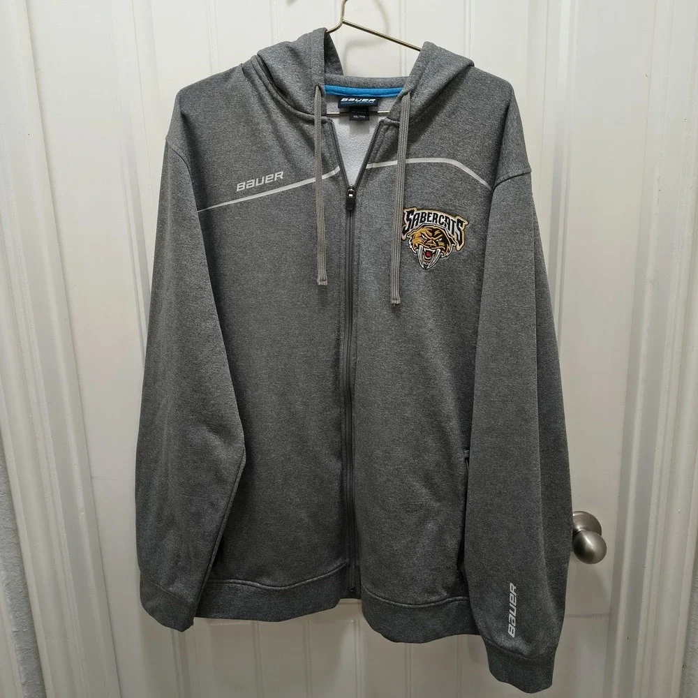 Bauer Team Tacoma Sabercats WCHL Full Zip Hoodie‎ Grey XXL